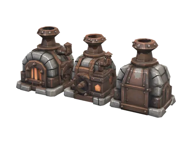 Forge Trio 3D model, vytvořený pomocí AI