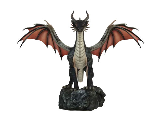 Erstelle ein hochdetailliertes 3D-Modell eines majestätischen Drachen für den 3D-Druck.… - Stl 3D model, vytvořený pomocí AI
