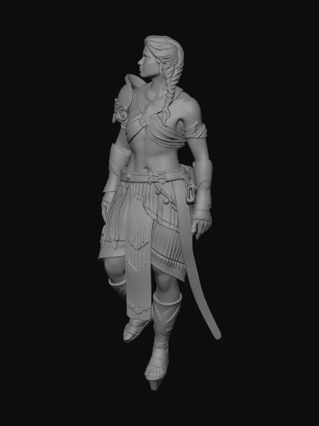 3D model for Gilded Shieldmaiden