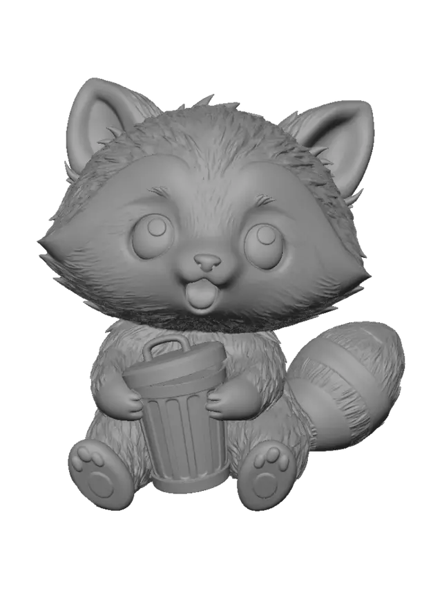 3D model for Caffeinated Raccoon