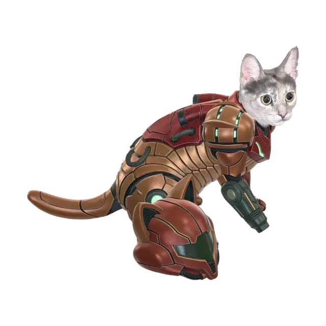 Mishi Cazador Espacial - Prime 3D model, vytvořený pomocí AI