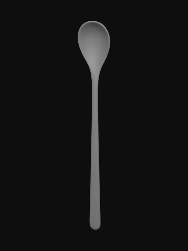 3D model for Long Silver Spoon