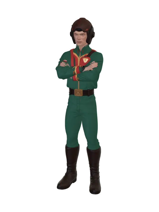 3D model for Captain Dan Dare of Eagle comics fame