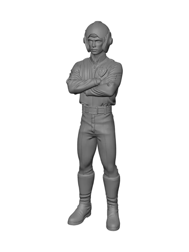 3D model for Captain Dan Dare of Eagle comics fame