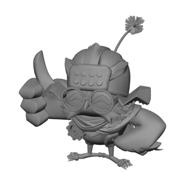 3D model for Sir Feathertop the Armored Owl