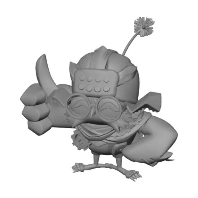 3D model for Sir Feathertop the Armored Owl