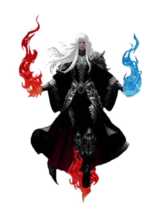 Fire and Ice - Duo 3D model, vytvořený pomocí AI