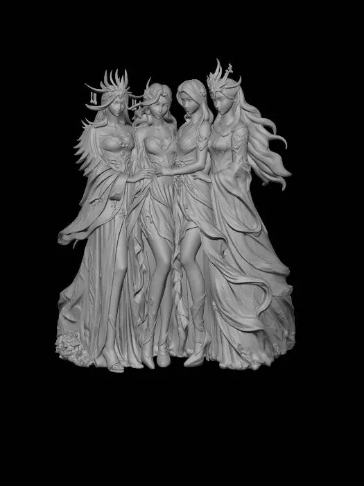 3D model for Four Elemental Queens