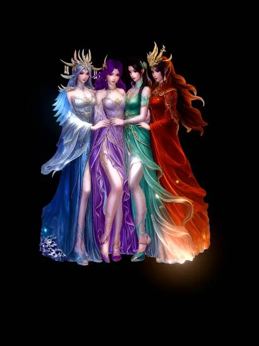 3D model for Four Elemental Queens
