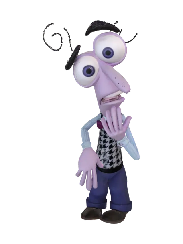 3D model for Puzzled Purple Professor