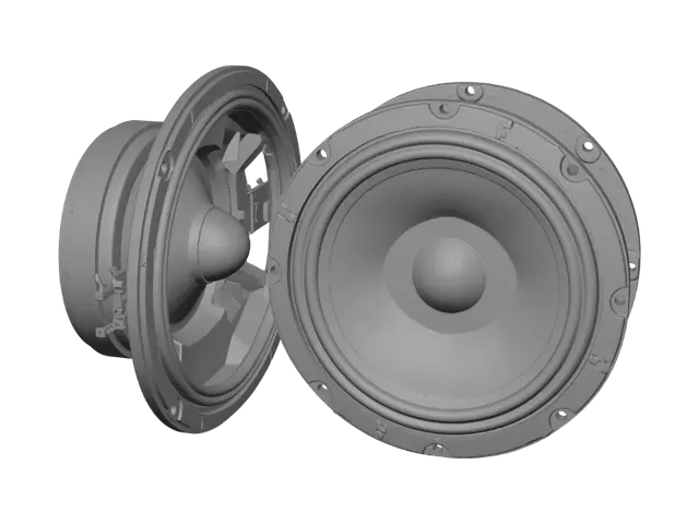 3D model for Loudspeaker Driver Technical Drawing