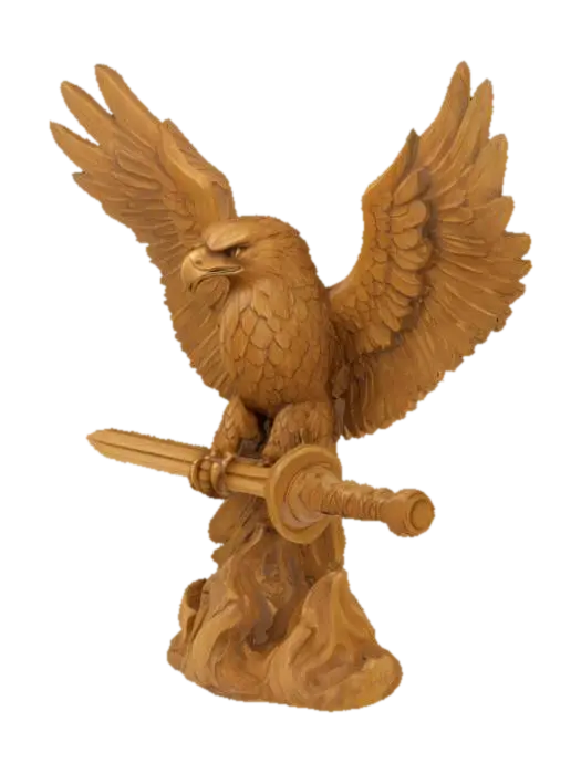 Eagle of Valor 3D model, vytvořený pomocí AI