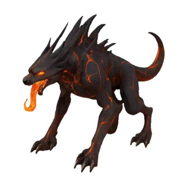 Inferno Beast - Hell 3D model, vytvořený pomocí AI