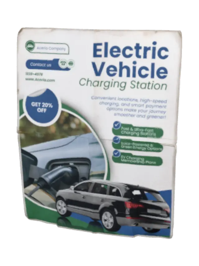 Electric Vehicle Charging Station Poster - Ev 3D model, vytvořený pomocí AI