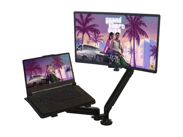 Grand Theft Auto Sunset Dual Monitor Setup - Gta 3D model, vytvořený pomocí AI