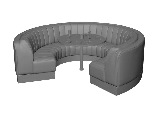 3D model for Midnight Blue Circular Booth