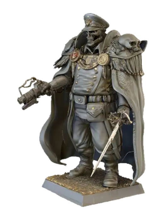 Imperial Commander - Warhammer 3D model, vytvořený pomocí AI