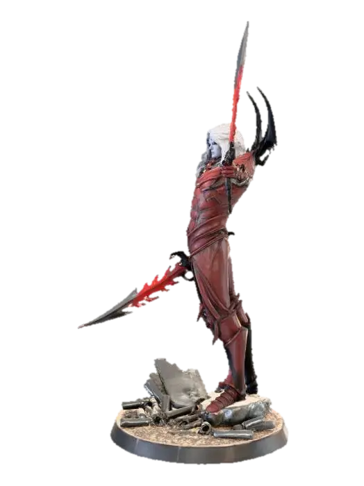 Darkblade Warrior - Drow 3D model, vytvořený pomocí AI