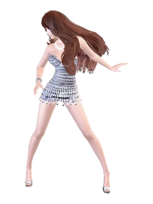 Silver Serenade - Melody 3D model, vytvořený pomocí AI