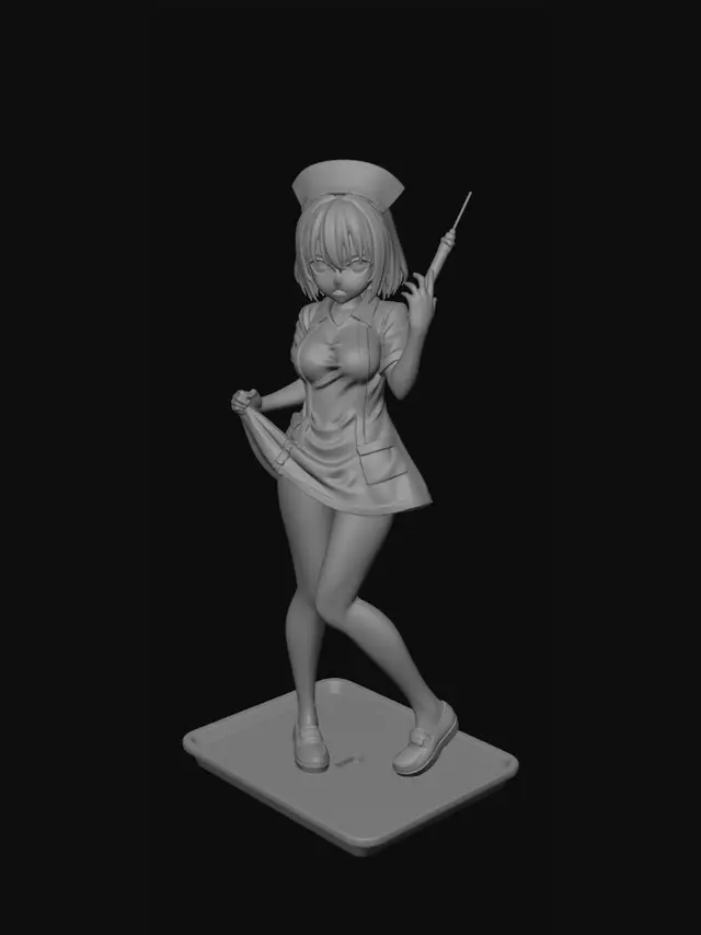 3D model for Nurse with Syringe Figurine