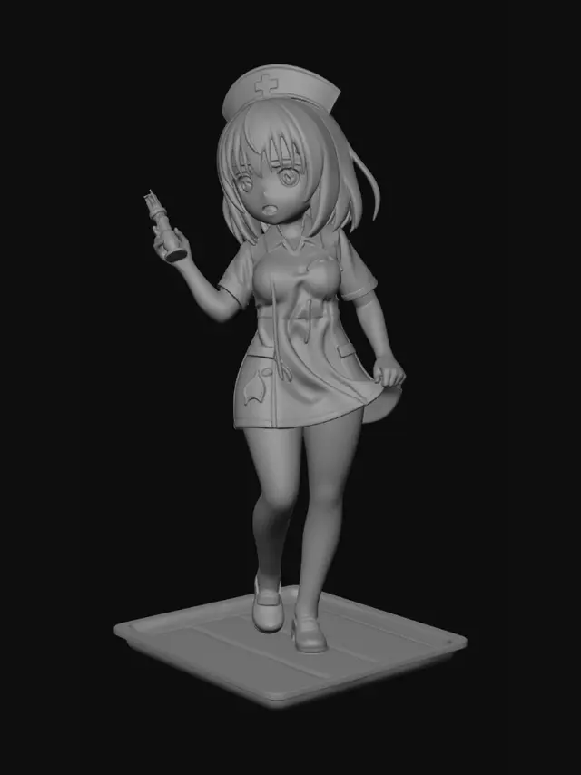 3D model for Syringe-Wielding Nurse Figure