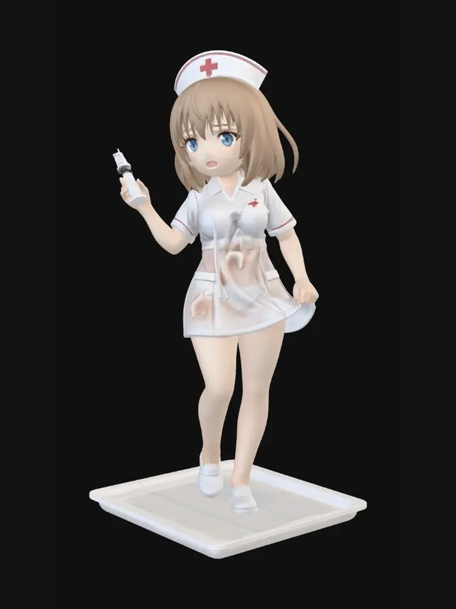 3D model for Syringe-Wielding Nurse Figure