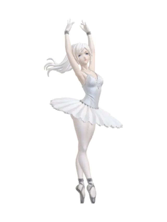 3D model for White Ballerina on Pink