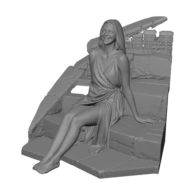 3D model for Sunlit Positano Village by the Sea