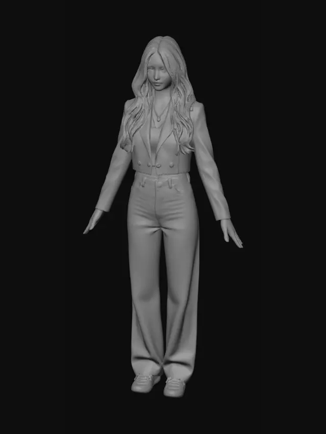 3D model for Effortless Beige Chic