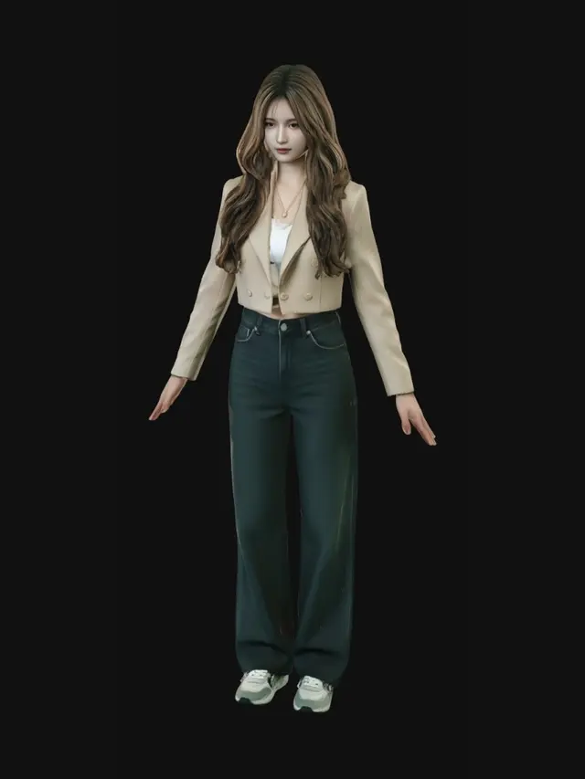 3D model for Effortless Beige Chic