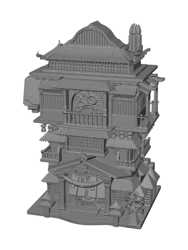 3D model for Stylized Bathhouse