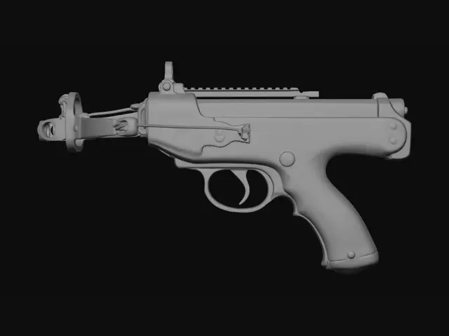 3D model for Ornate Engraved Pistol