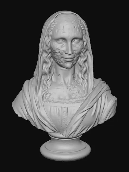 3D model for Zombie Mona Lisa Bust