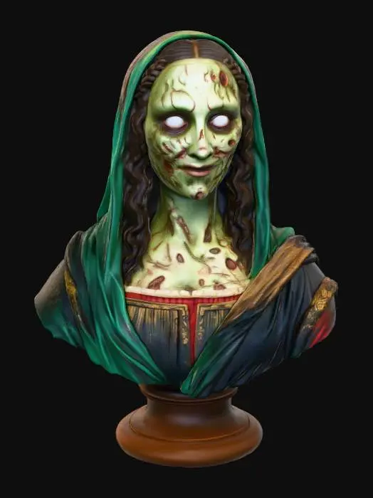 3D model for Zombie Mona Lisa Bust