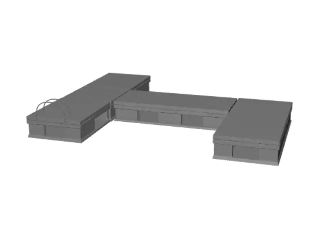 3D model for L-Shaped Dock on a Calm Lake