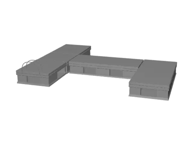 3D model for L-Shaped Dock on a Calm Lake