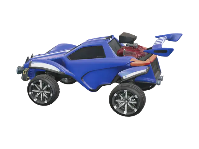 Realistic Octane Rocket League 3D model, vytvořený pomocí AI
