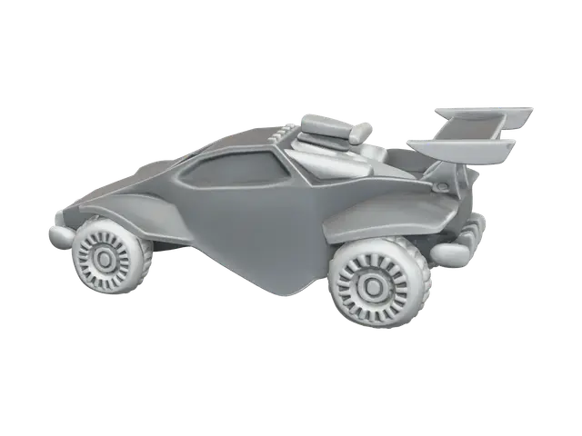 Ornate Octane Rocket League 3D model, vytvořený pomocí AI
