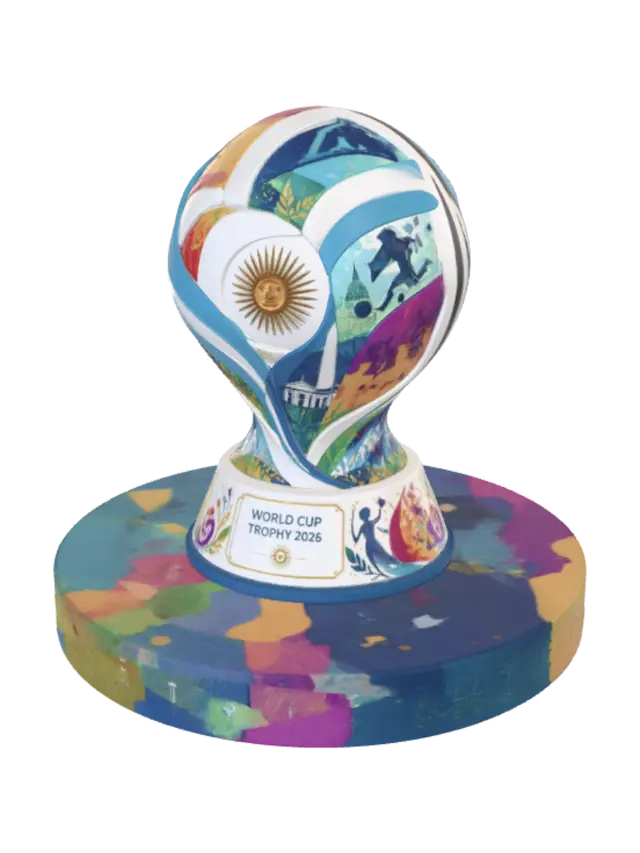 Argentina World Cup Trophy 2026 Celebration - Cupfinal-3D-modell, genererad av AI