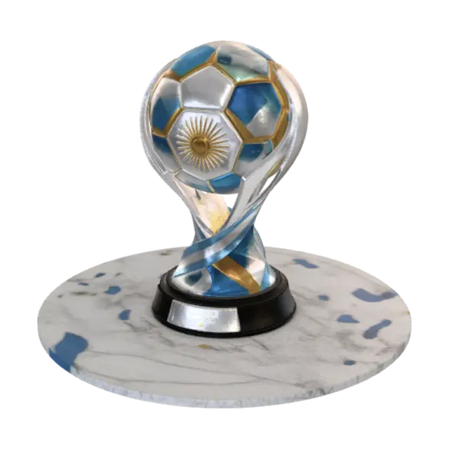 3D model for Argentina World Cup Trophy 2026 Celebration