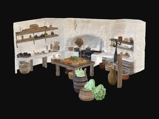 3D model for Rustic Farmhouse Kitchen