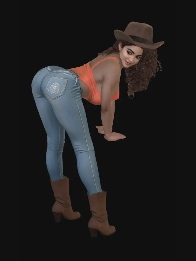3D model for cowgirl