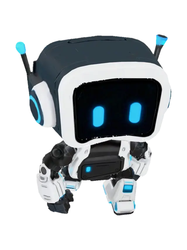 NeonPulse Bot 3D model, vytvořený pomocí AI