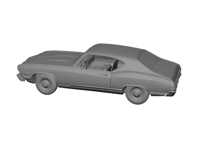 3D model for Miniature Classic Car on a Desk