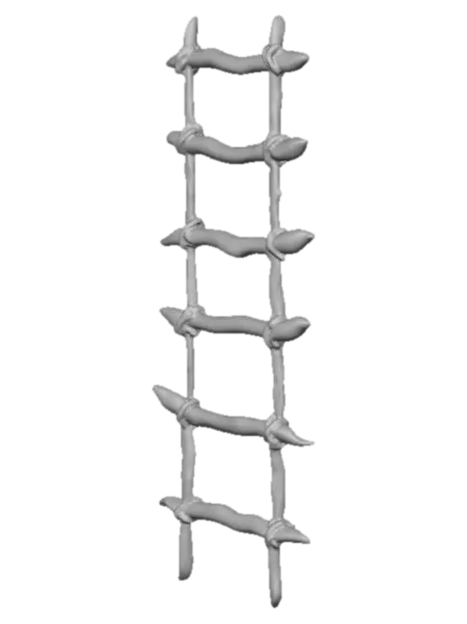 3D model for Wooden Rope Ladder