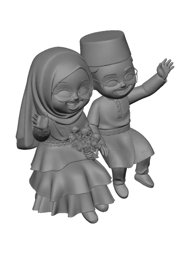 3D model for Joyful White Wedding