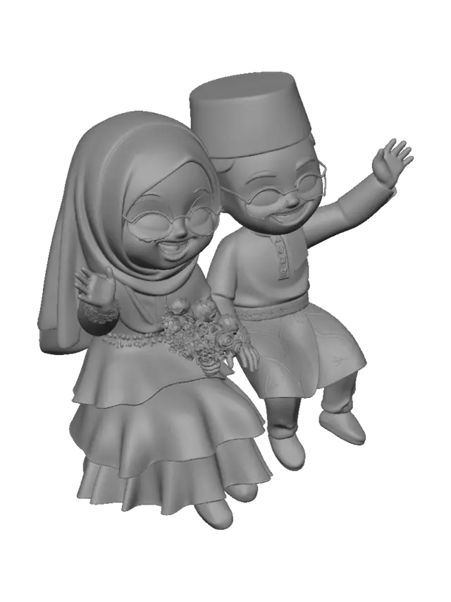 3D model for Joyful White Wedding