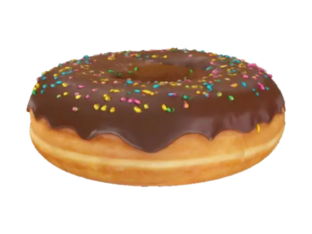highly detailed donut 3D model, vytvořený pomocí AI