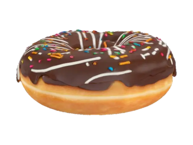 highly detailed donut 3D model, vytvořený pomocí AI