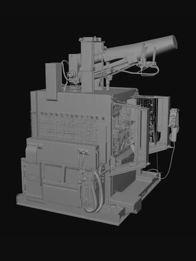 3D model for Industrial Hydraulic Press in Factory